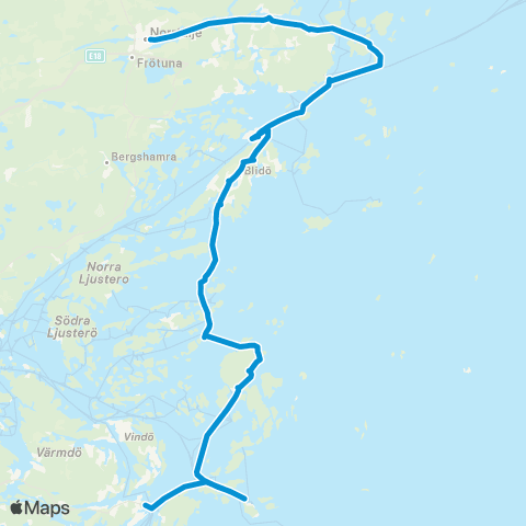 SL Båtlinje map