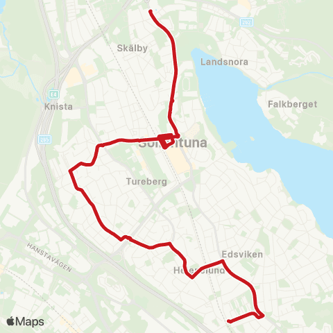 SL Busslinje map