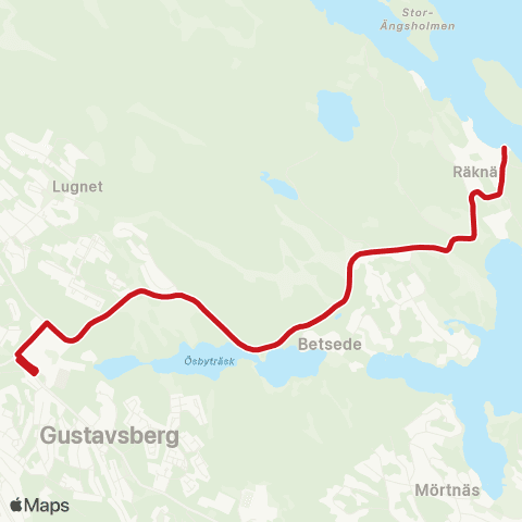 SL Busslinje map