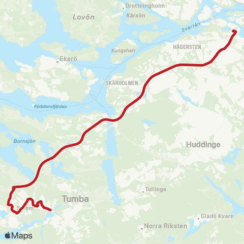 SL Busslinje map