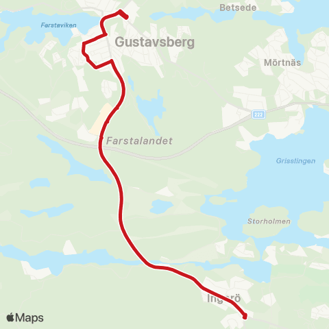 SL Busslinje map
