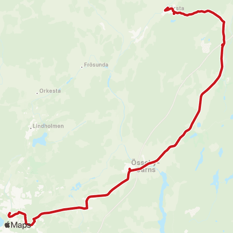 SL Busslinje map