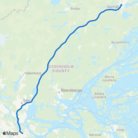 SL Blåbusslinje map