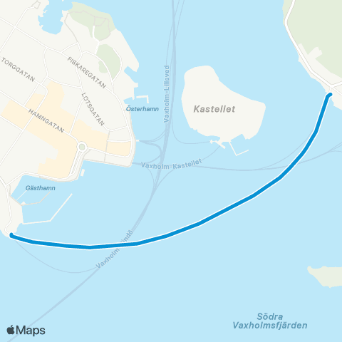 SL Vaxholm-Rindö map