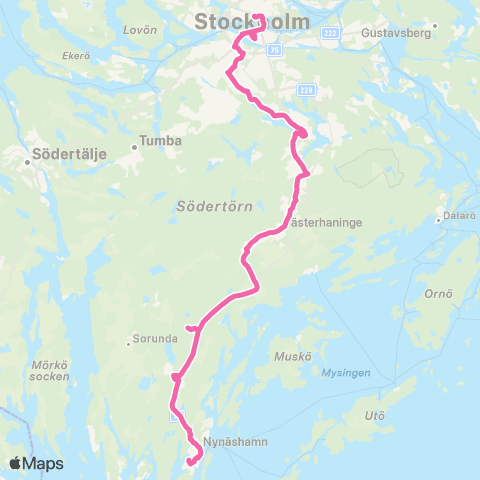 SL Ersätter Pendeltåget map