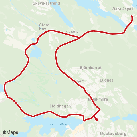 SL Busslinje map