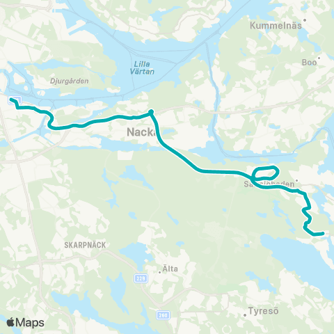 SL Ersätter Saltsjöbanan map