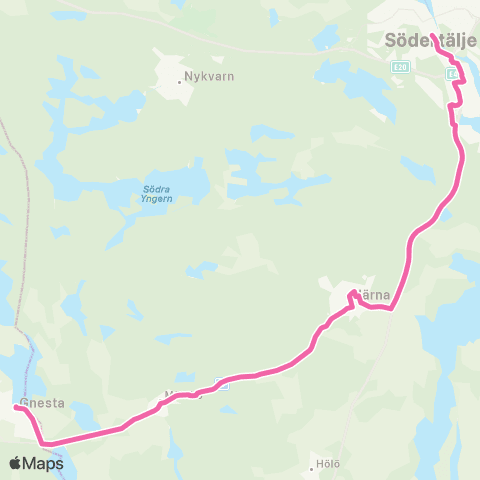 SL Ersätter Pendeltåget map