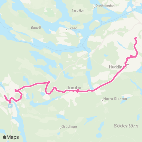 SL Ersätter Pendeltåget map