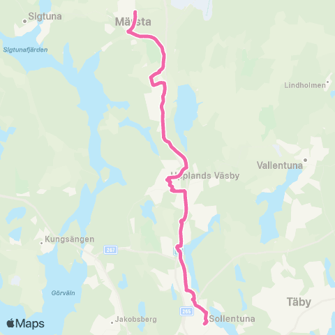 SL Ersätter Pendeltåget map
