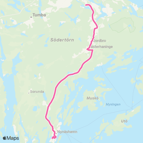 SL Ersätter Pendeltåget map
