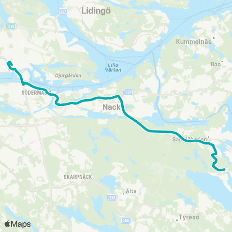 SL Ersätter Saltsjöbanan map