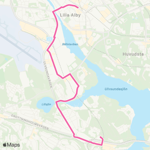 SL Ersätter Tvärbanan map