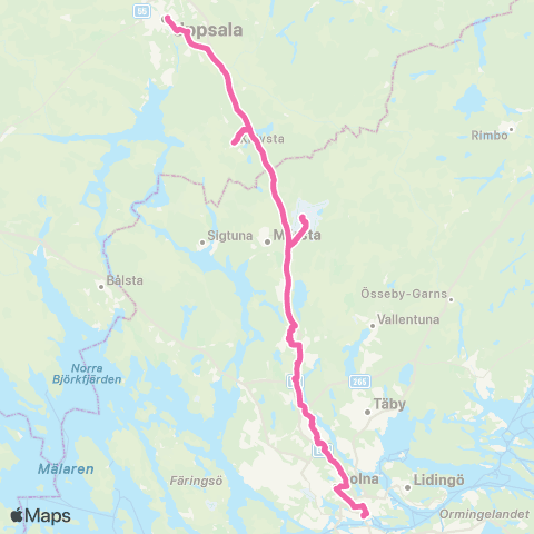 SL Ersätter Pendeltåget map