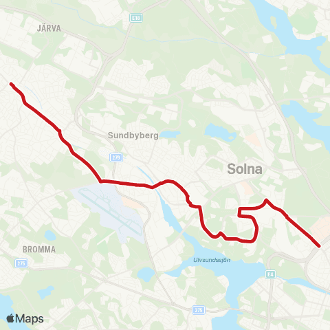 SL Busslinje map