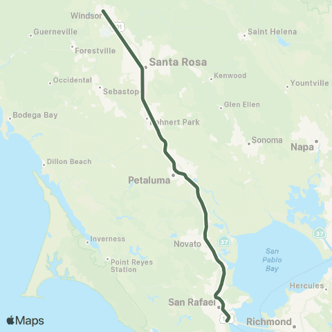 SMART Sonoma–Marin Area Rail Transit map