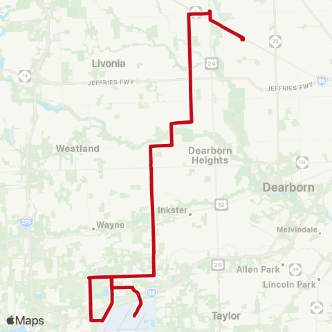 SMART Western Wayne Crosstown map