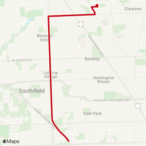 SMART Southfield map