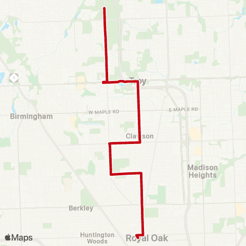 SMART Main Street-Big Beaver map