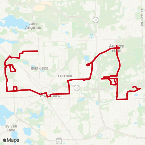 SMART Pontiac Crosstown map