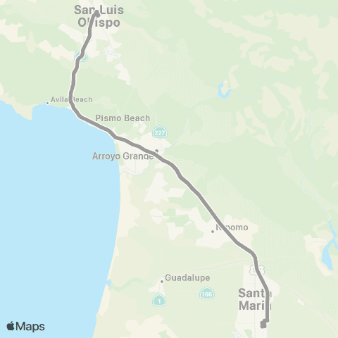Santa Maria Regional Transit SLO 210 map