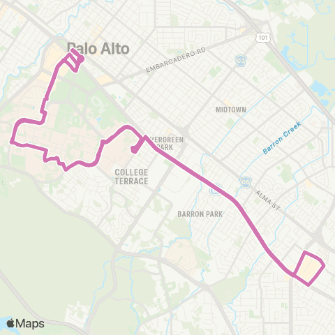 Marguerite Shopping Express map