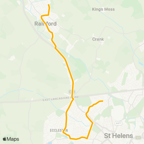 Stagecoach School Routes City Road - Witton Way map