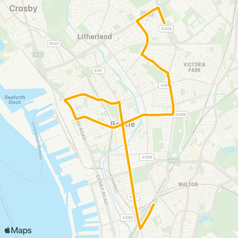 Stagecoach School Routes Suffield Road - Captains Lane map