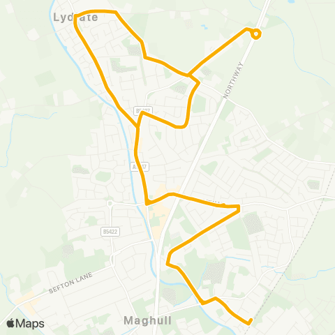 Stagecoach Merseyside and South Lancashire Maghull Station - Maghull Station map