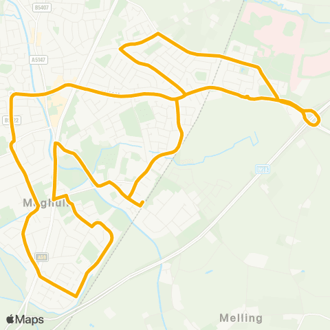 Stagecoach Merseyside and South Lancashire Maghull Station - Maghull Station map