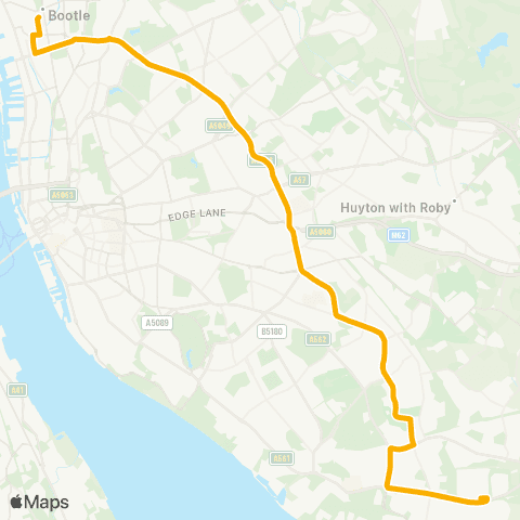 Stagecoach School Routes Bootle Bus Sta - Jaguar Land Rover Factory map