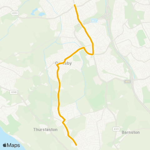 Stagecoach School Routes Fishers Lane - Garden Lane map