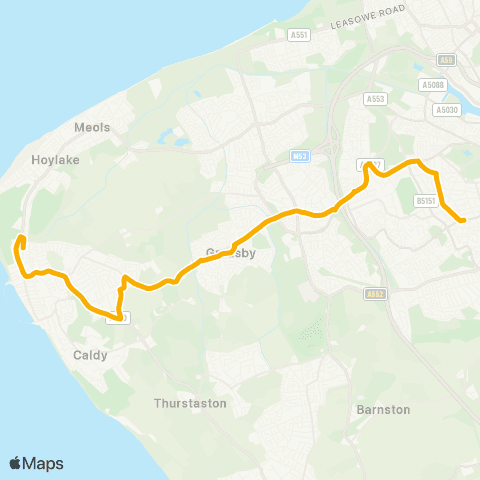 Stagecoach School Routes Beresford Rd - Graham Rd Grammar School map