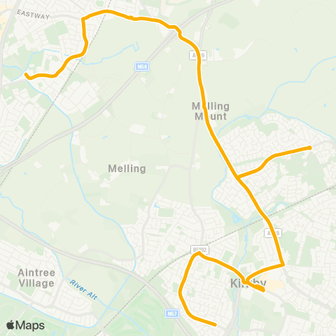 Stagecoach School Routes Hall Lane - James Holt Avenue map
