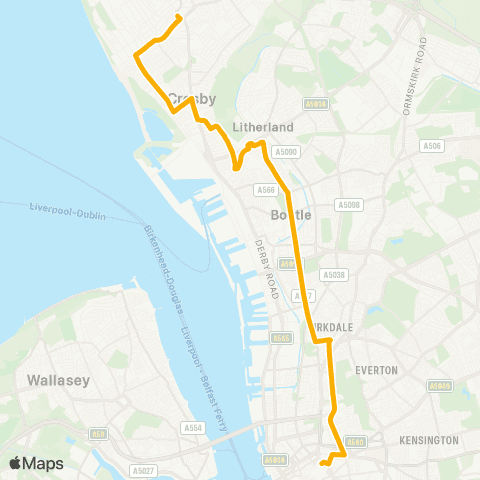 Stagecoach Merseyside and South Lancashire Kingsway Shops - Chester Bus Interchange map