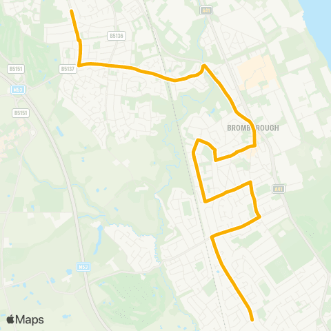Stagecoach School Routes Sutherland Drive - Wirral Grammar School map