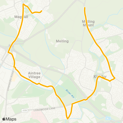 Stagecoach School Routes Rosemary Dr - Selwyn Jones Sports Ctr Hail and Ride map