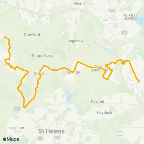 Stagecoach Merseyside and South Lancashire Rainford Station - The Gerard Centre map