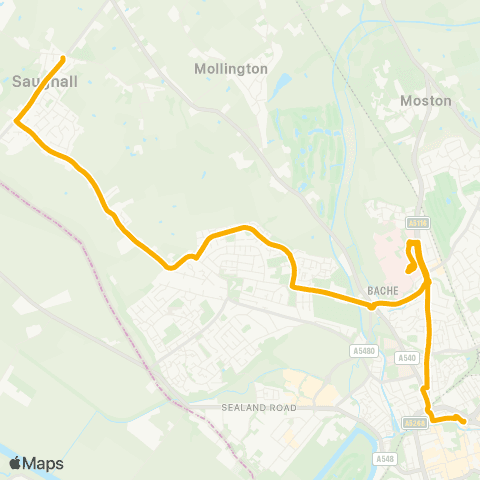 Stagecoach Merseyside and South Lancashire Chester Bus Interchange - Lodge Ln Terminus map