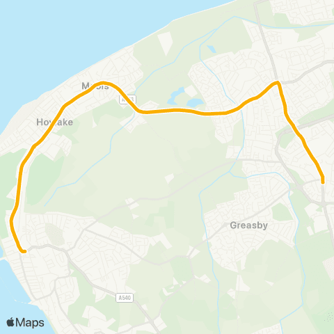Stagecoach School Routes Newton Way - West Kirby Station map