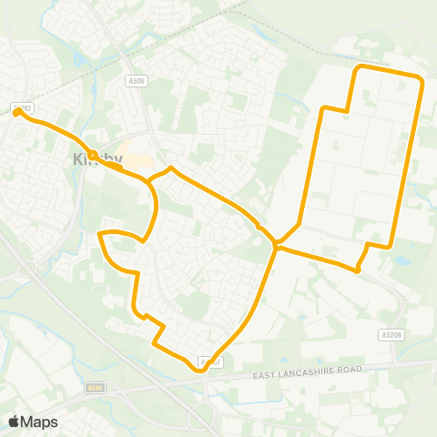 Stagecoach Merseyside and South Lancashire Kirkby Station - Kirkby Station map