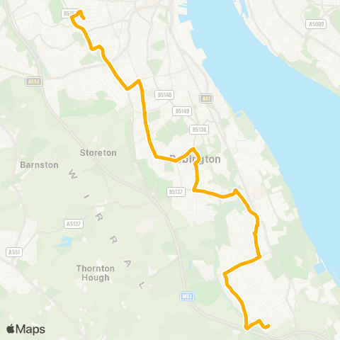 Stagecoach School Routes Beresford Road - Clifton Avenue map
