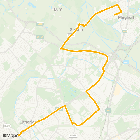 Stagecoach School Routes Seaforth Station - Maghull High School map