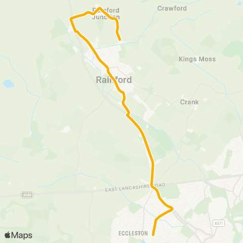 Stagecoach School Routes De La Salle School - Reeds Brow map