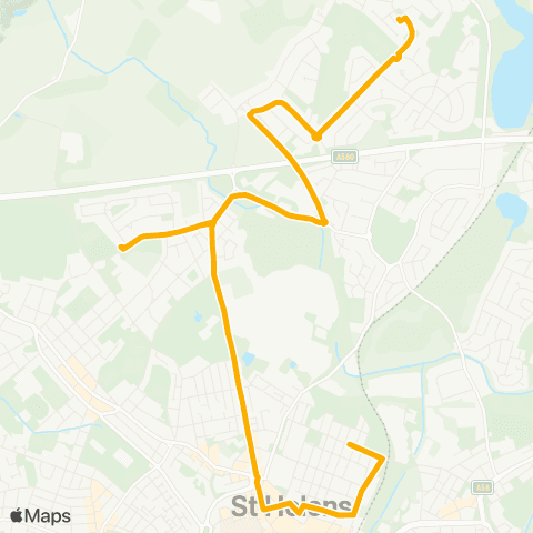 Stagecoach School Routes Loughrigg Avenue - Alfred Street map