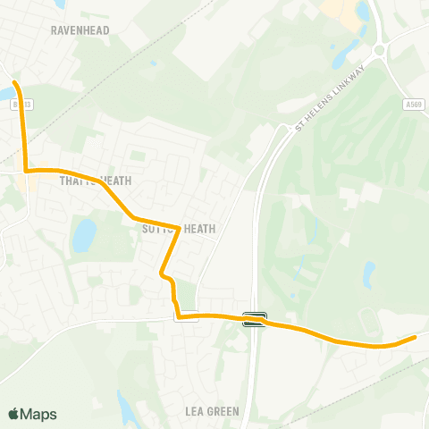 Stagecoach School Routes Sutton High School - Leslie Road map