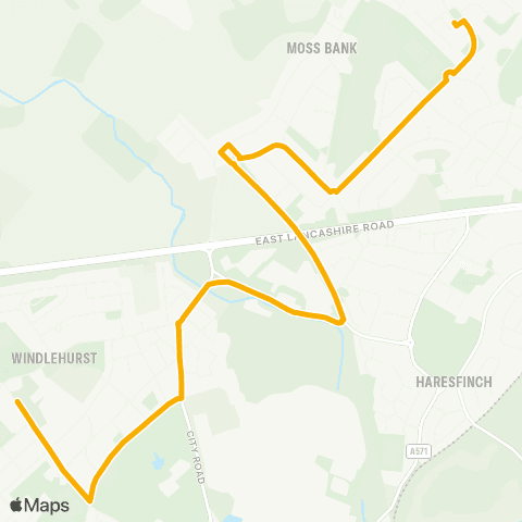 Stagecoach School Routes Gamble Avenue - Loughrigg Avenue map