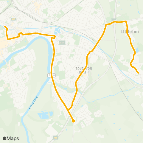 Stagecoach School Routes High School - Chester Bus Interchange map