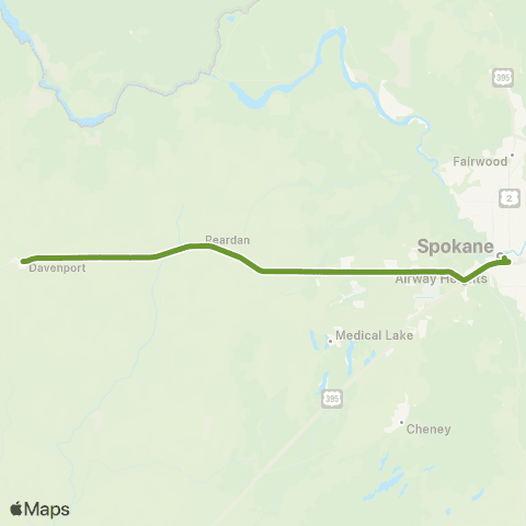 Special Mobility Services Davenport - Spokane map