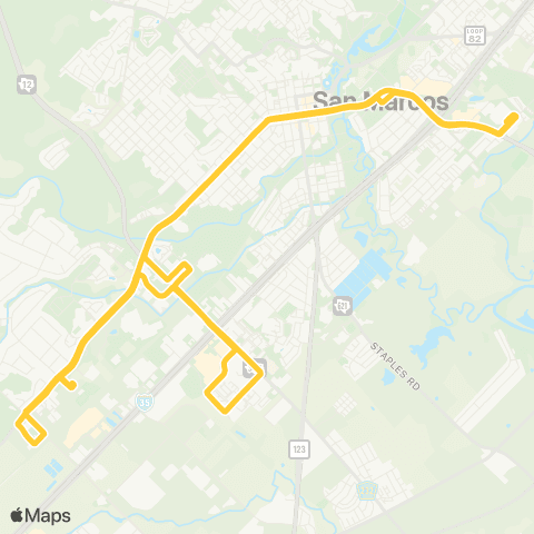 The Bus (San Marcos) Wonderworld map